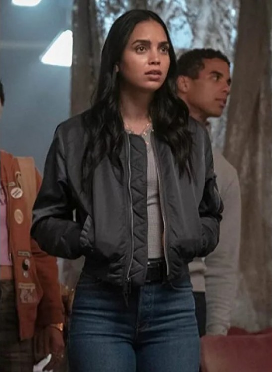 Sam Carpenter Scream 6 Melissa Barrera Black Bomber Jacket Sam Carpenter Scream 6 Melissa Barrera Black Bomber Jacket